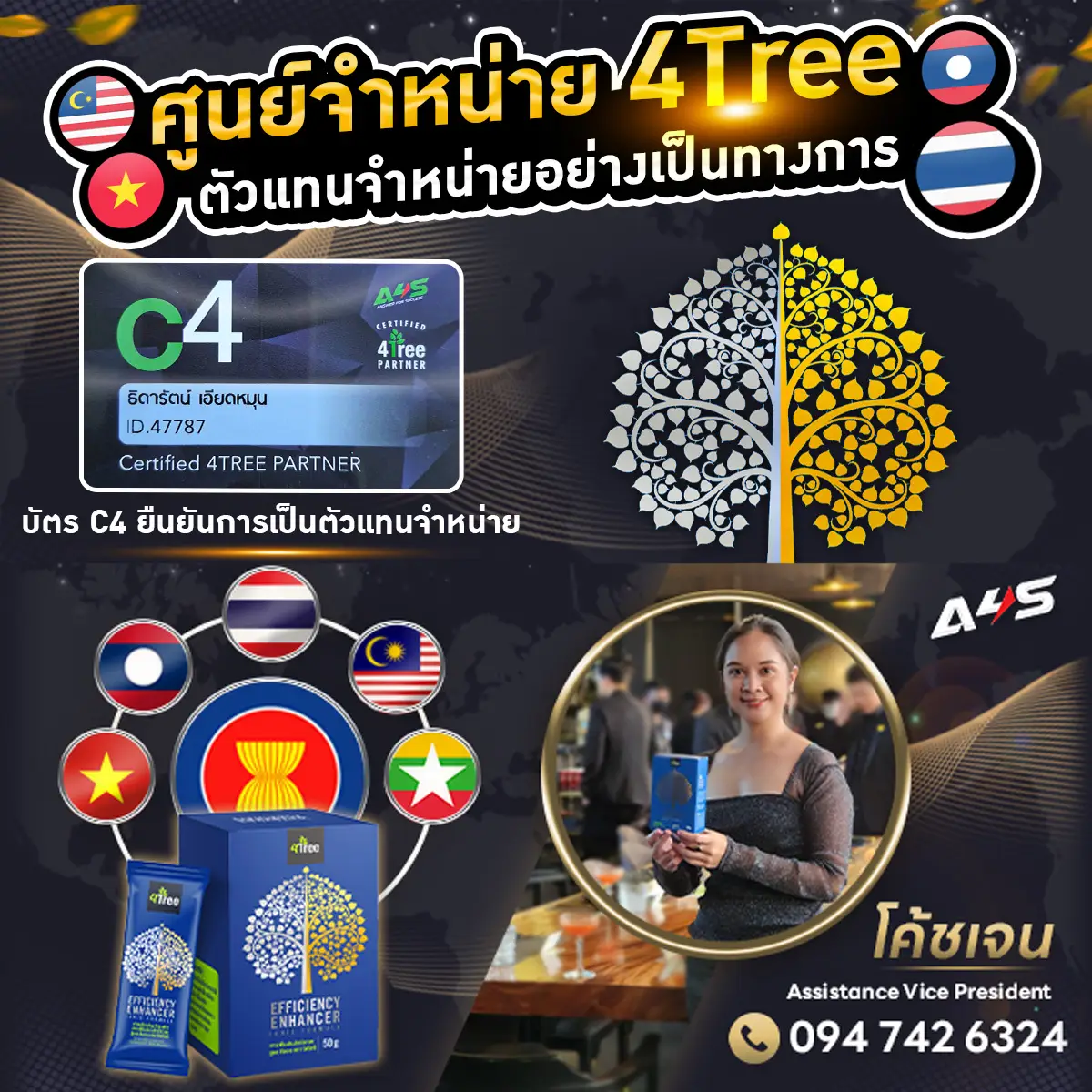 ศูนย์จำหน่าย4Treeทั้งไทยและต่างประเทศ